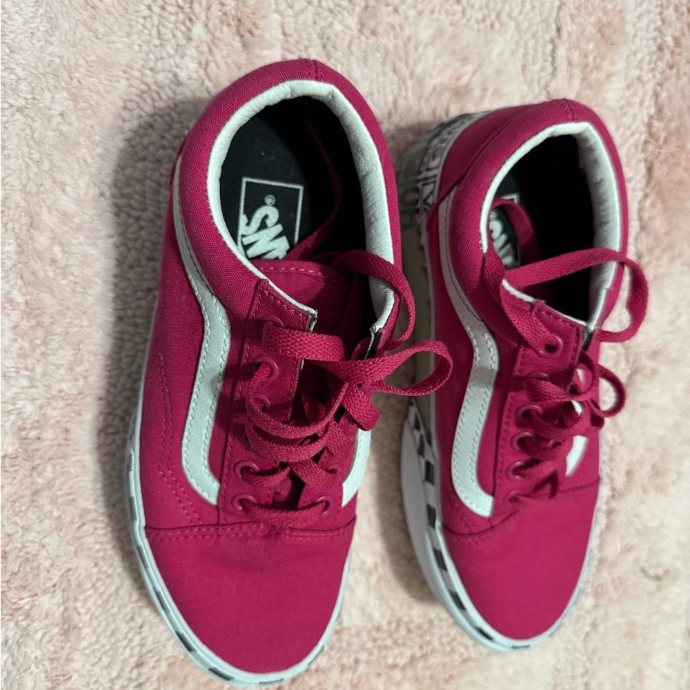 Vans Pink and White Sneakers